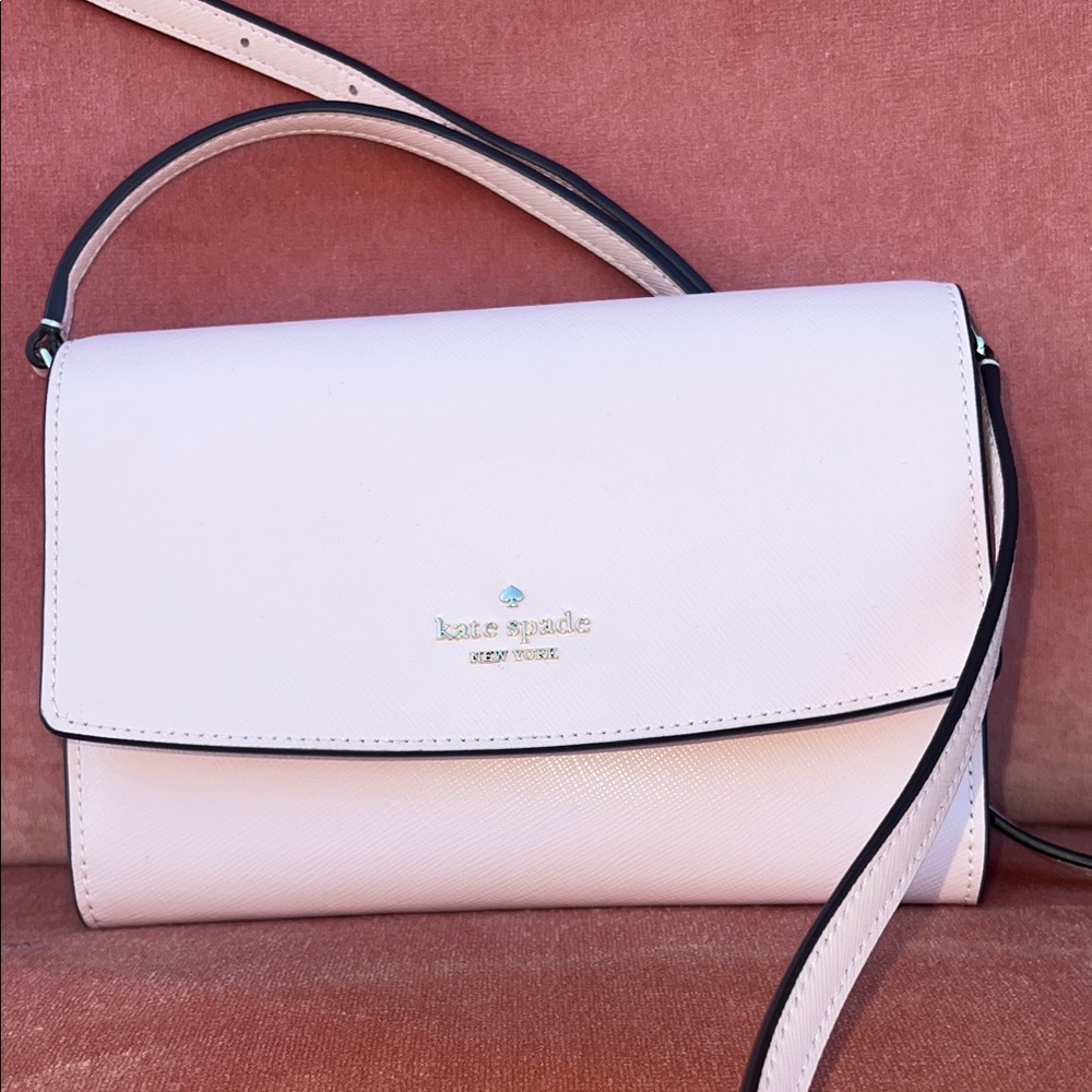kate spade  pink clutch and crossbody